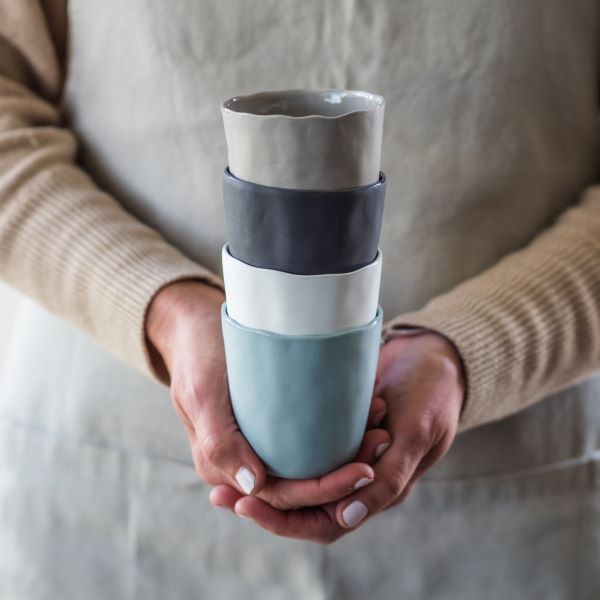 Flax Short Cup h7.5cm - Grey – Flax Ceramics