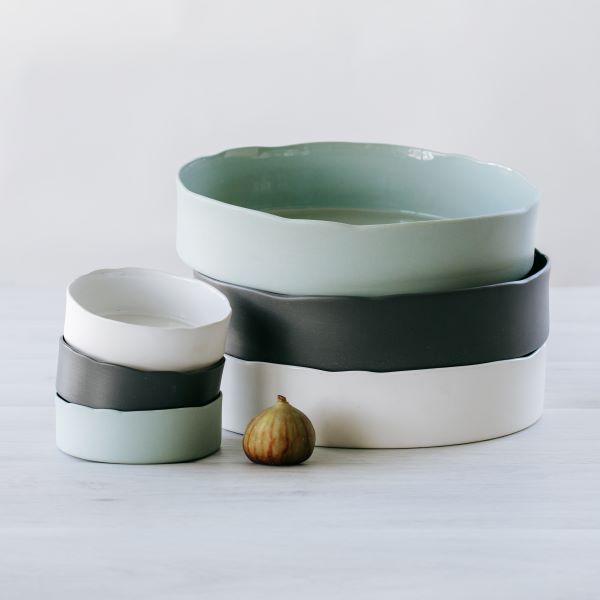 Flax Vue Bowl d28h6 Khaki – Flax Ceramics