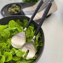 Load image into Gallery viewer, Black Handle Salad Servers
