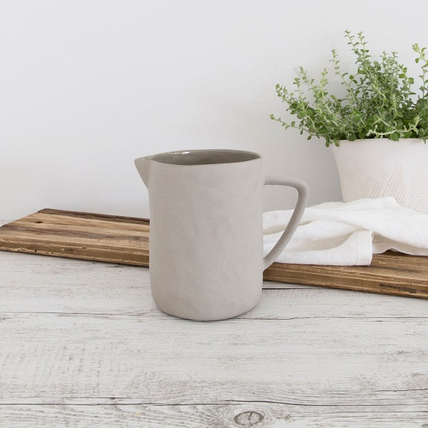 Flax Milk Jug h7cm Grey
