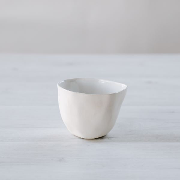 Flax Dip Bowl h9cm - White