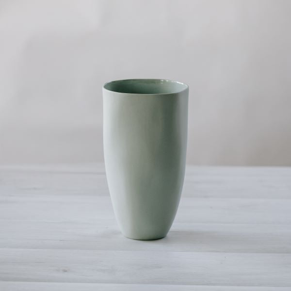 Flax Tall Vase h27cm - Duck Egg