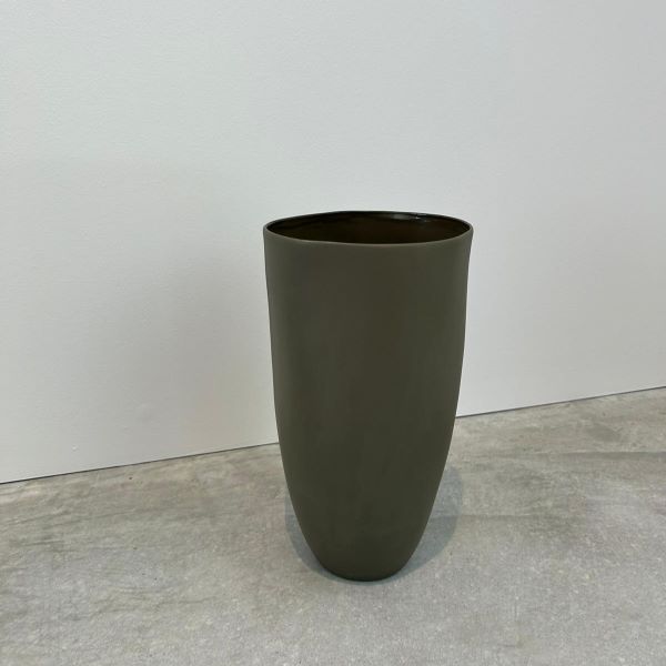 Flax Tall Vase h27cm - Khaki