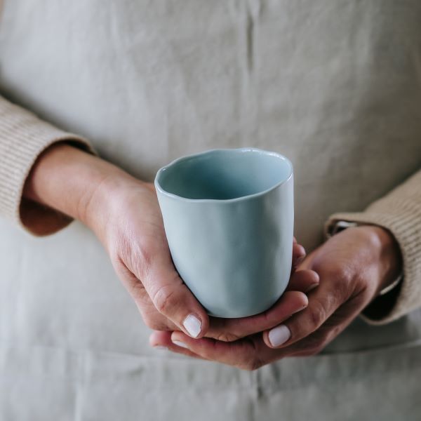 Flax Short Cup h7.5cm - Duck Egg