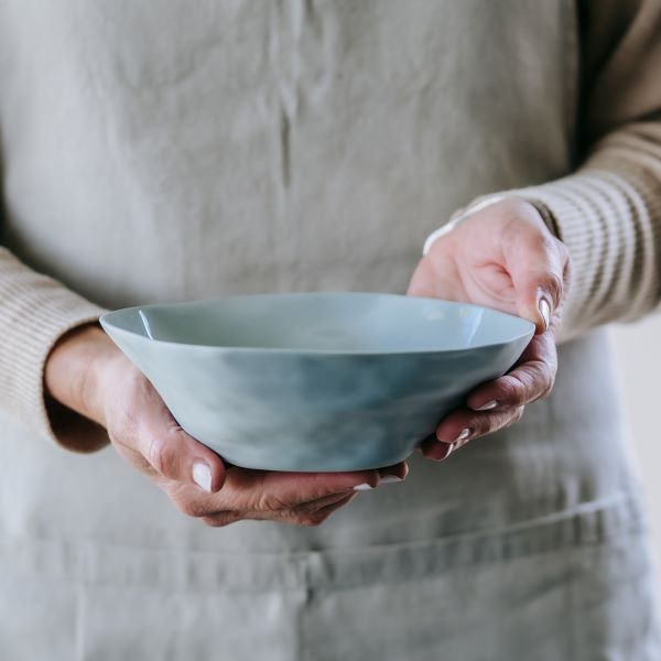 Flax Fruit Bowl d19cm - Duck Egg