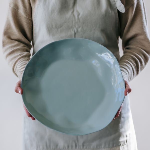 Flax Charger Plate d35cm - Duck Egg