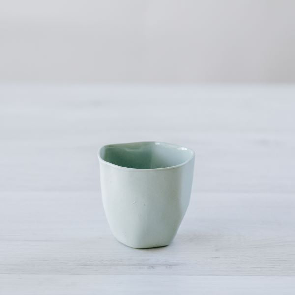 Flax Tea Cup h5.5cm - Duck Egg