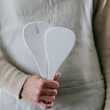 Load image into Gallery viewer, Flax Salad Servers White
