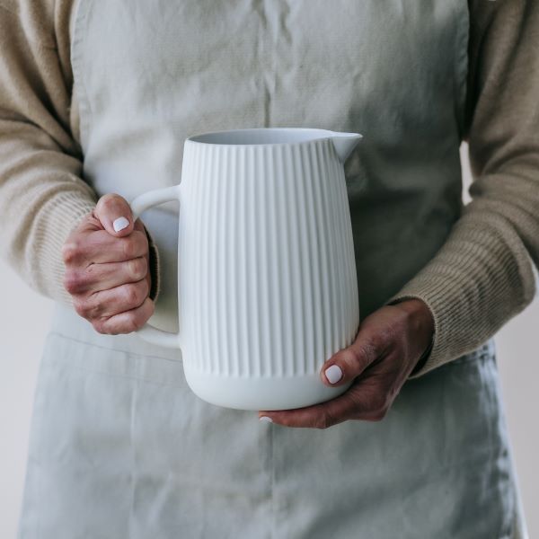 Flax Amity Jug h20cm - White