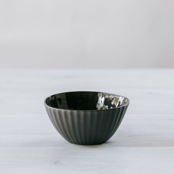 Flax Amity Bowl d12cm - Charcoal