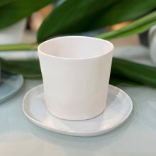 Load image into Gallery viewer, Flax Round Cup d8cm &amp; Saucer White
