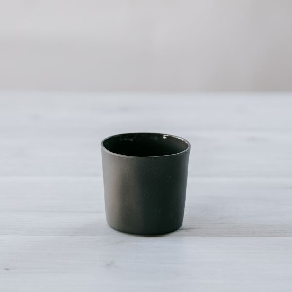 Flax Round Cup d8cm Charcoal