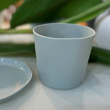 Load image into Gallery viewer, Flax Round Cup d8cm &amp; Saucer Duck Egg
