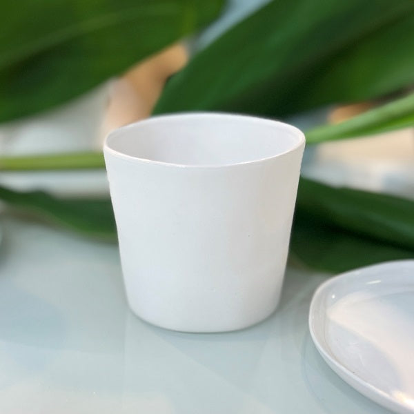 Flax Round Cup d8cm White