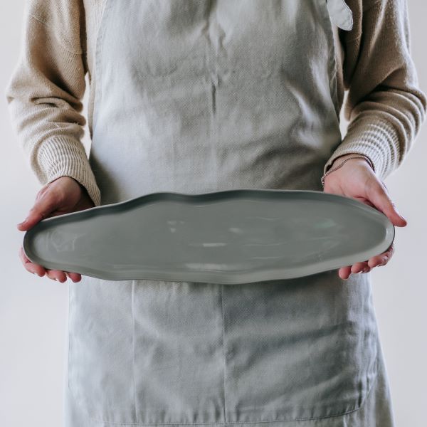 Flax Serve Tray Grey