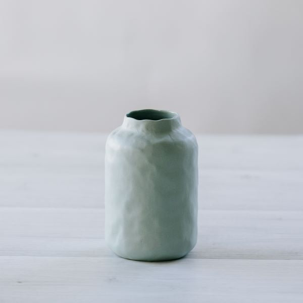 Flax Vue Vase D9H14 Duck Egg