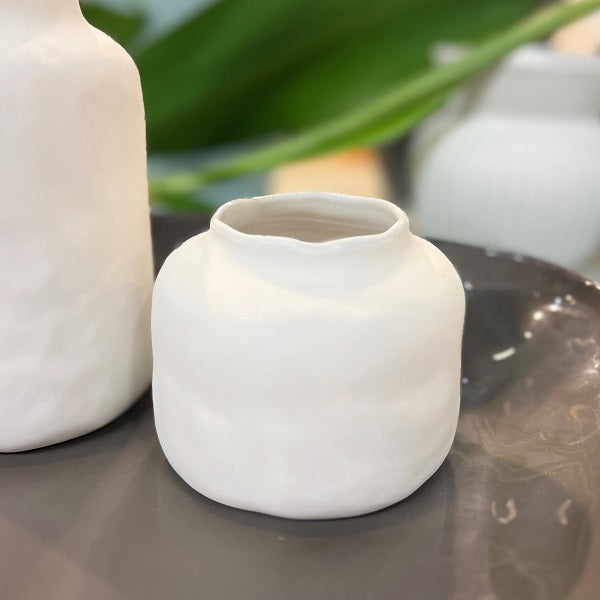 Flax Vue Vase D9H8 White