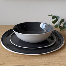 Load image into Gallery viewer, Flax ED 12 Piece Dinner Set - Charcoal
