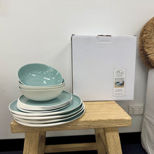 Load image into Gallery viewer, Flax ED 12 Piece Dinner Set - Duck Egg
