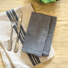 Load image into Gallery viewer, Charcoal Napkin / Linen/ Cotton - Set of 6
