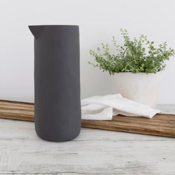 Flax Jug No Handle h30cm- Charcoal