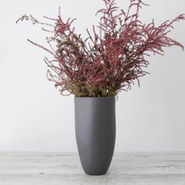 Flax Tall Vase h27cm - Charcoal
