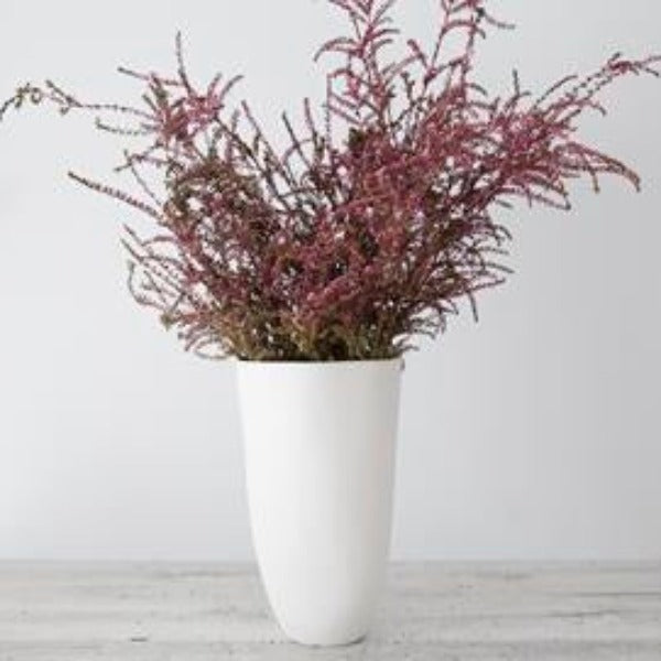 Flax Tall Vase h27cm - White