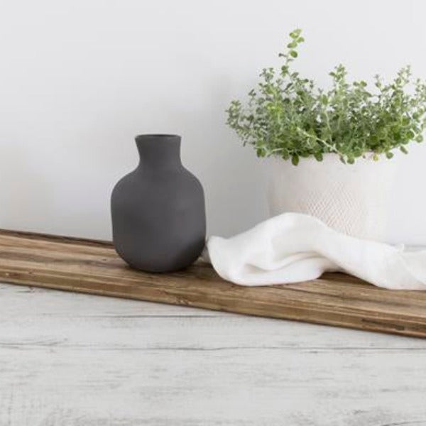 Flax Sake Bottle h15cm - Charcoal
