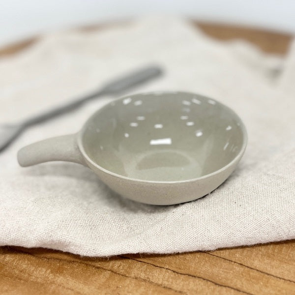 Flax Bowl w Handle d8cm - Grey